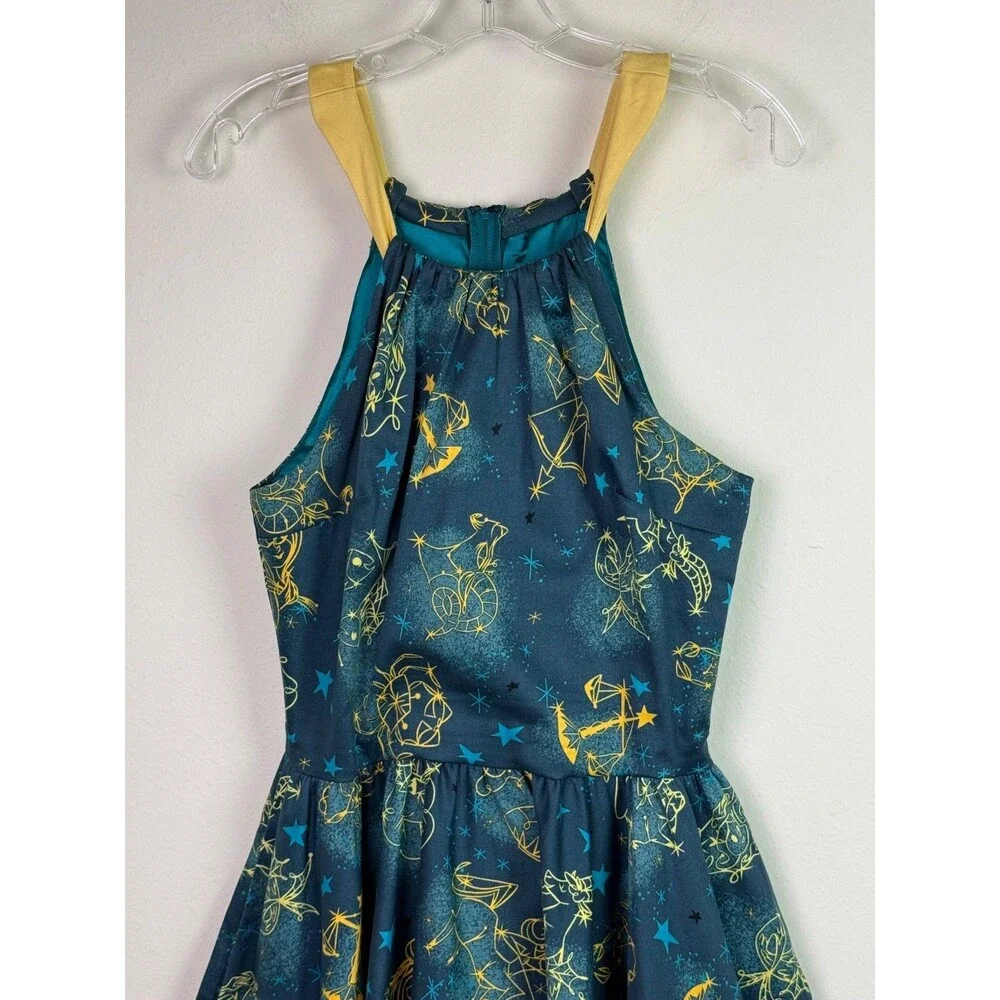 Pinup Couture Audrey Zodiac Celestial Dress Large Fit & Flare Retro Rockabilly - Picture 3 of 10